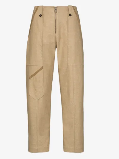 cropped linen trousers