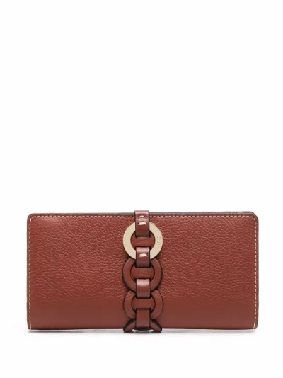 chloe red wallet