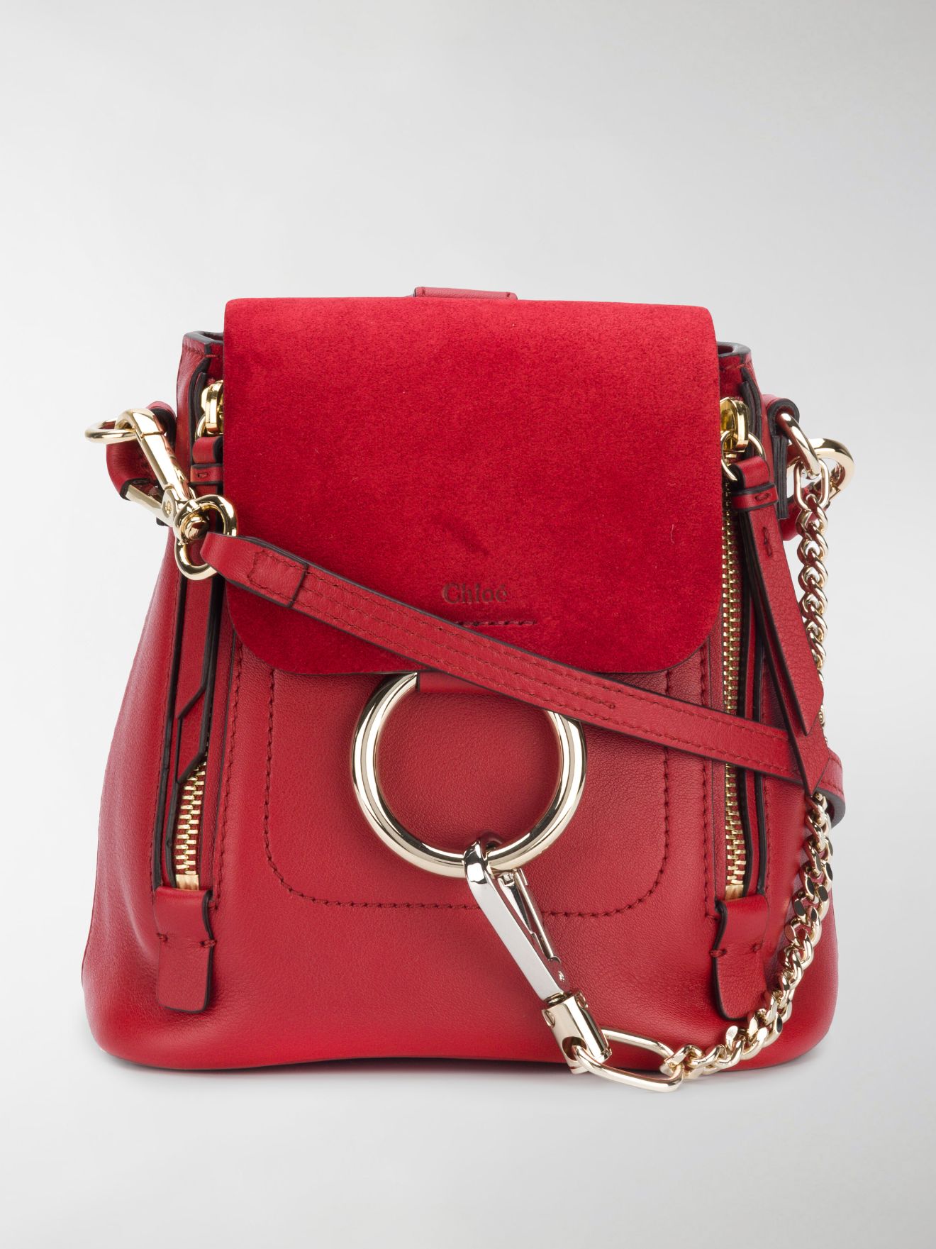 chloe faye backpack red