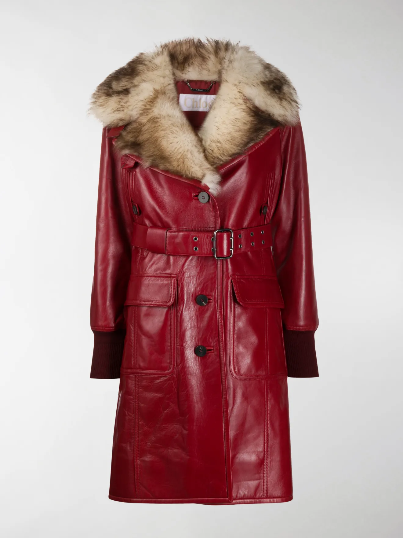 red fur lined coat