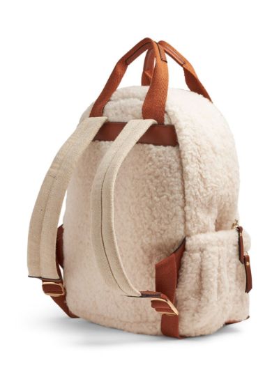 Chloé Kids faux-shearling logo-print backpack | Eraldo.com FR