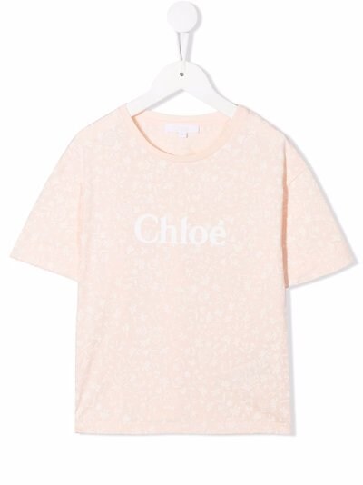 Chloé Kids - logo print T-shirt