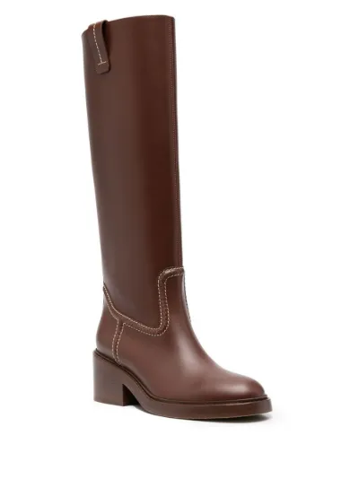 Chloe knee high leather boots online