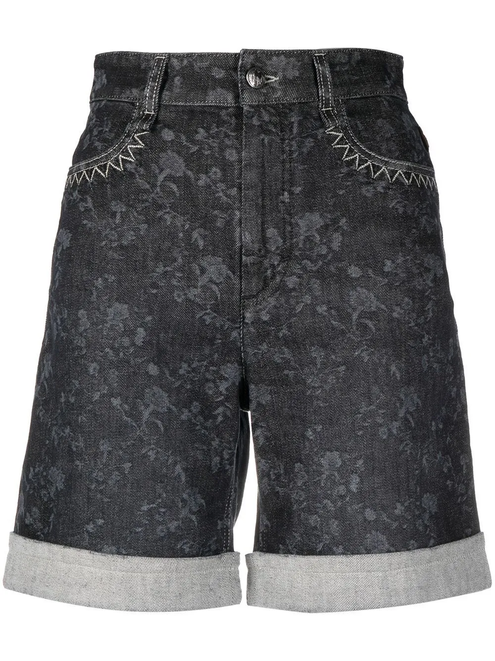 knee-length denim shorts | Chloé 