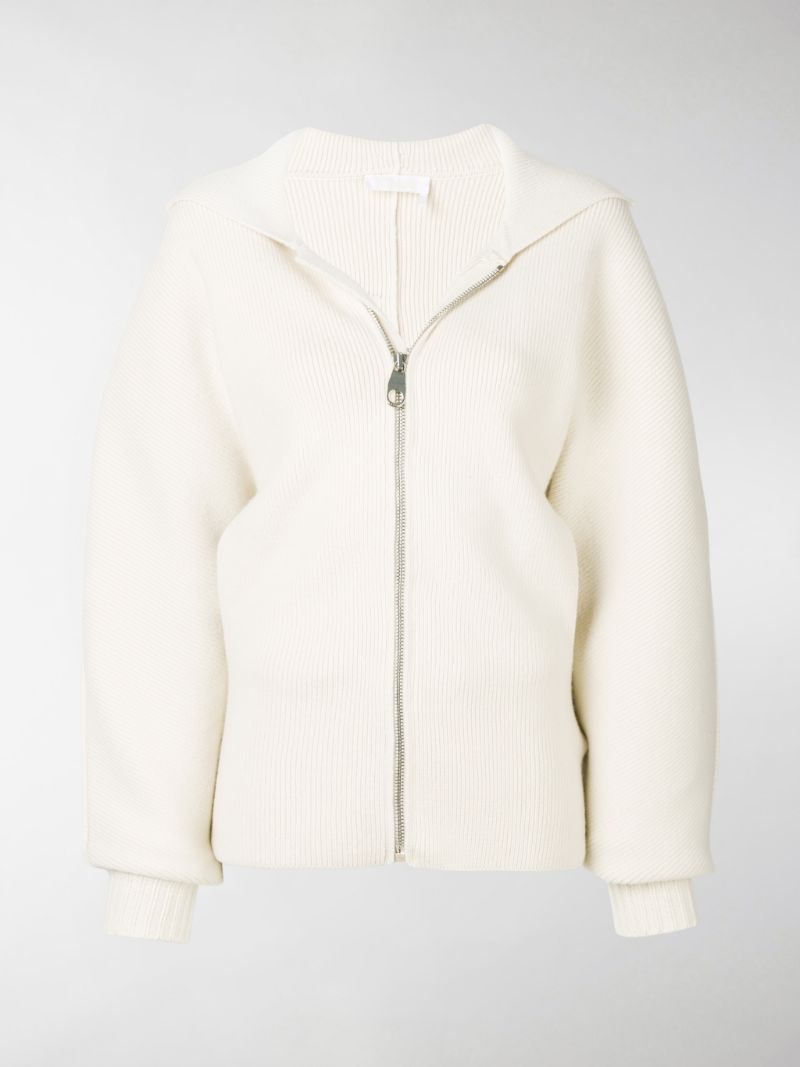 white wool hoodie