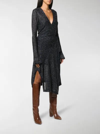 lurex wrap dress