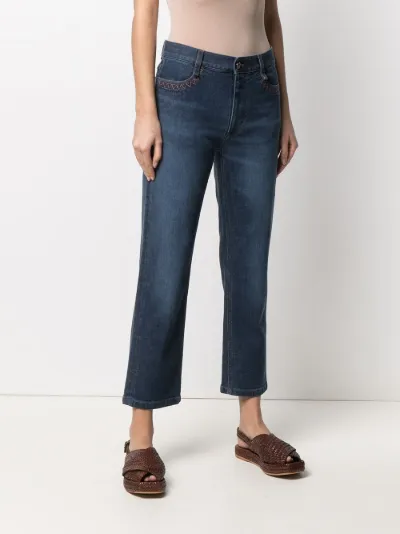 Chloé mid-rise straight-leg jeans blue 