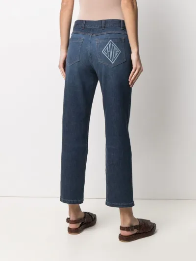 Chloé mid-rise straight-leg jeans blue 
