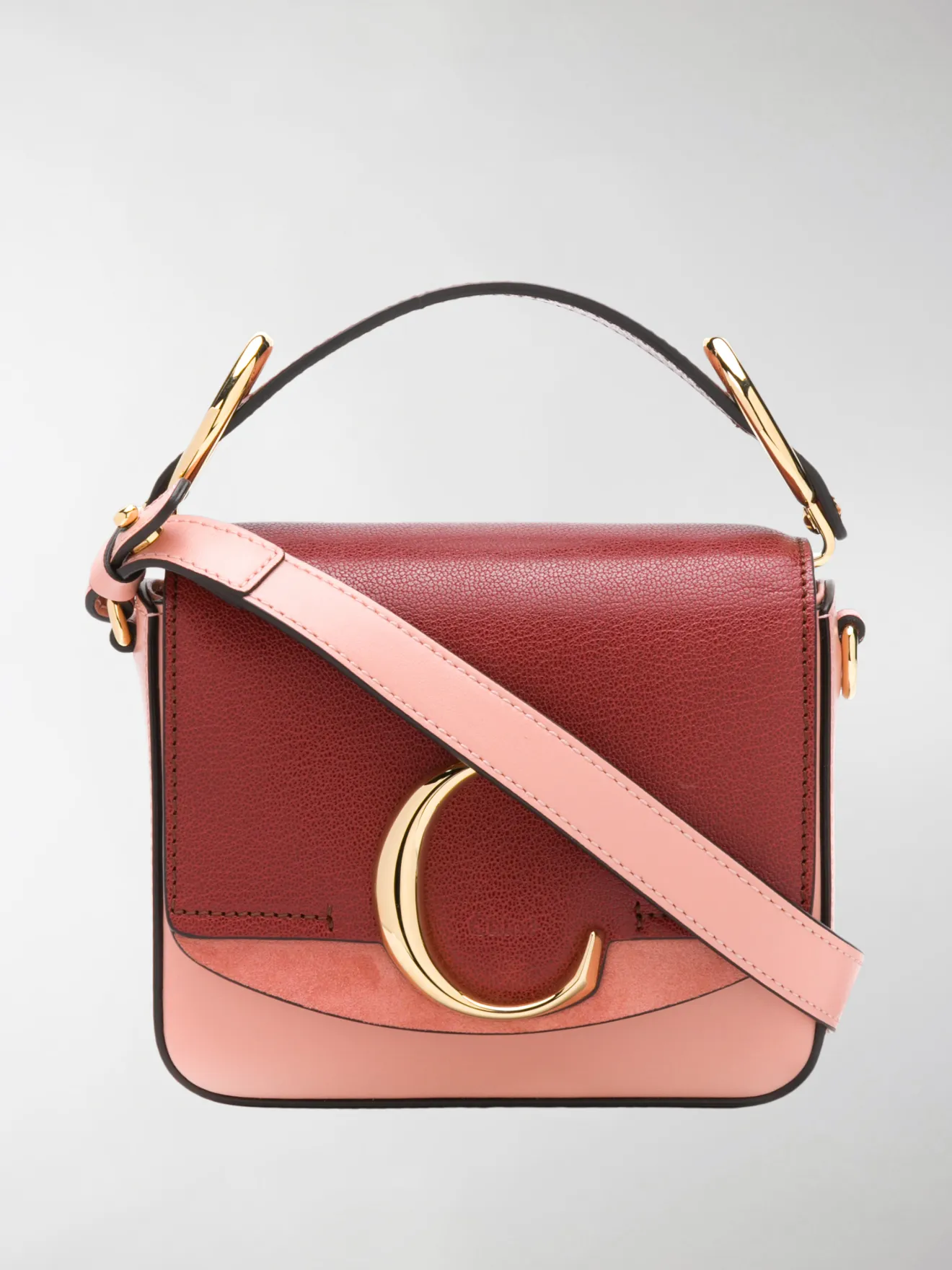 Chloé Mini Chloé C Crossbody Bag Pink Modes