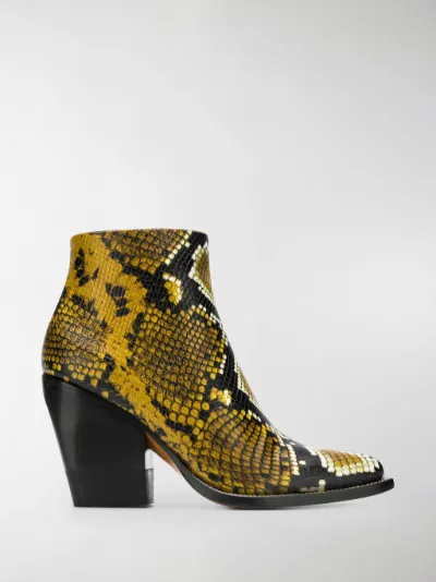 chloe python boots