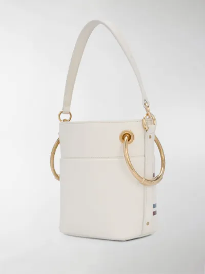 chloe roy bucket bag white