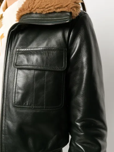 Chloé shearling-collar leather jacket | Eraldo.com US