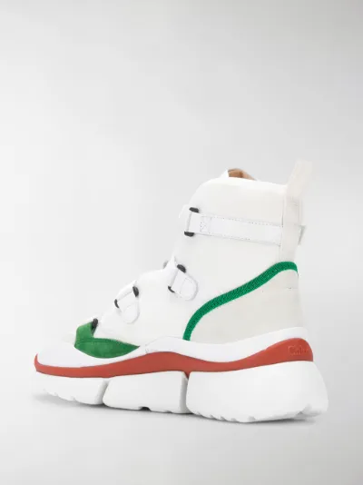 chloe sonnie high top sneakers white