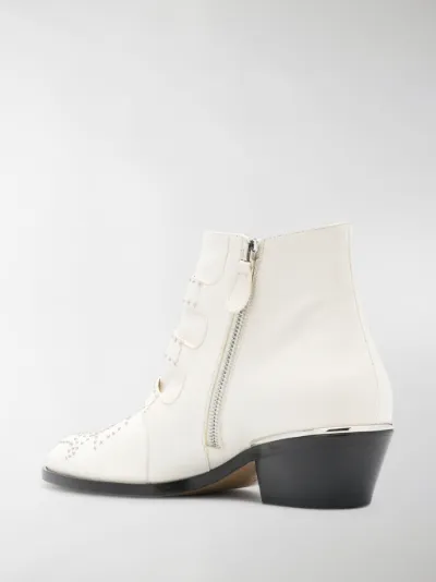chloe susanna boots white