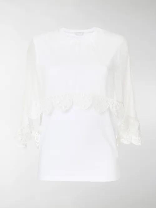 Chloé - T-shirt con pizzo
