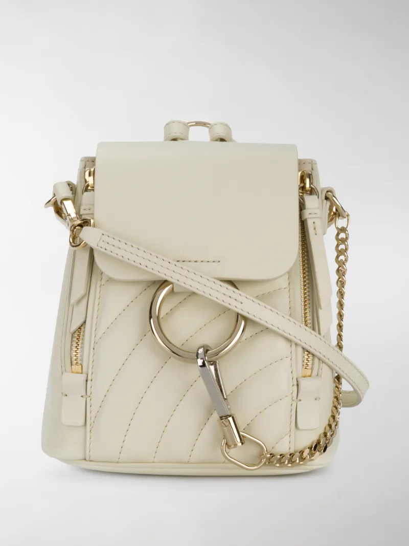 chloe faye backpack white