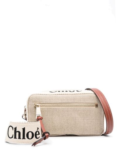 Chloé Logo Woody Belt Bag in White
