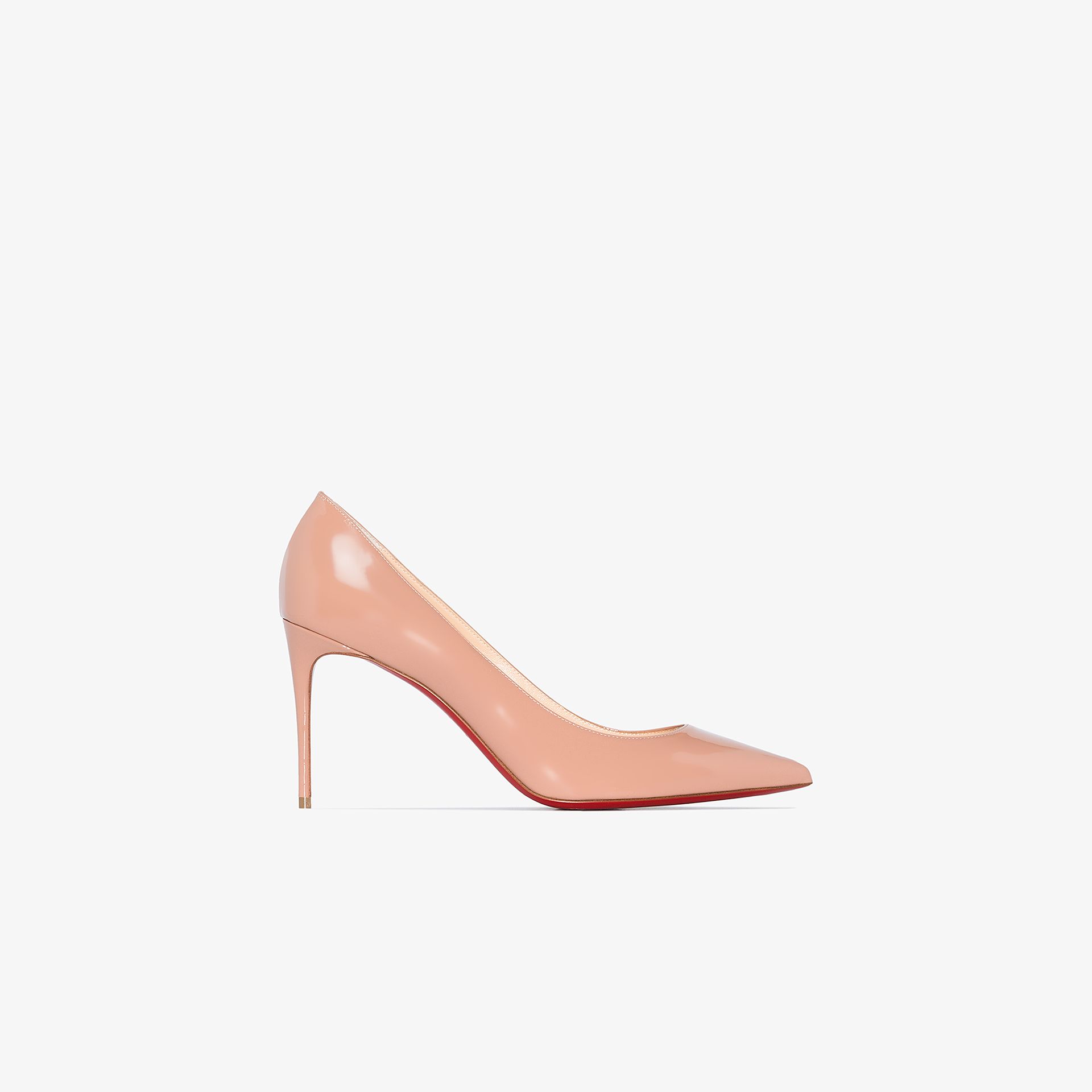 beige patent leather pumps
