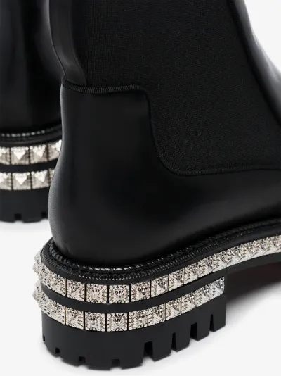 louboutin chunky boots