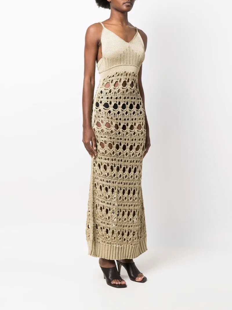 cutout knitted maxi dress Christopher Esber
