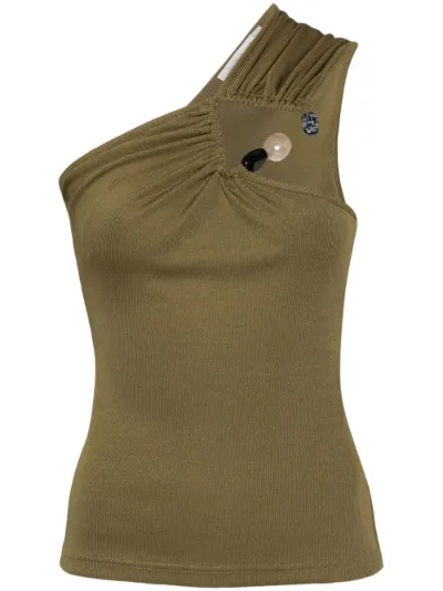 トップス Christopher Esber reverse tank top Christopher Esber Black Reverse T-Bar Halter Tank Top