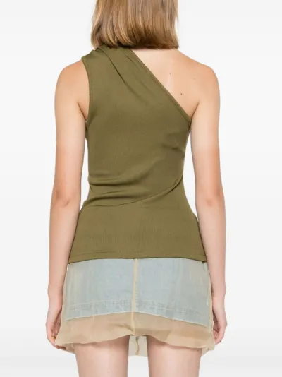 トップス Christopher Esber reverse tank top Christopher Esber Black Reverse T-Bar Halter Tank Top