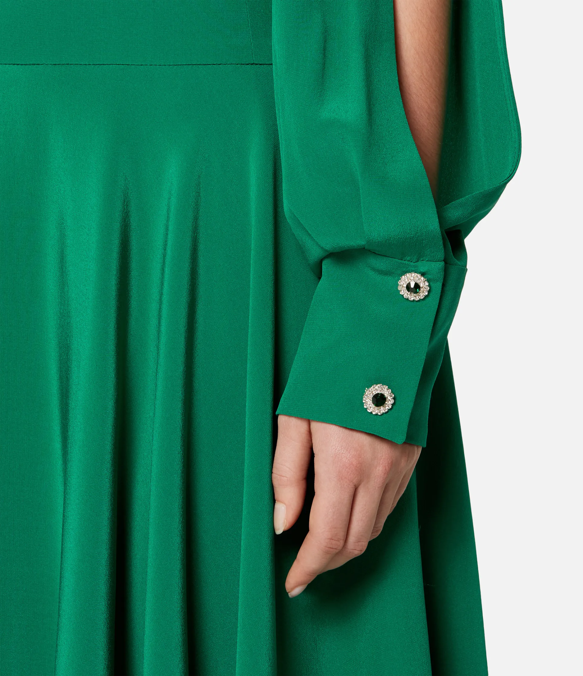 Crystal Button Crepe Dress Christopher Kane