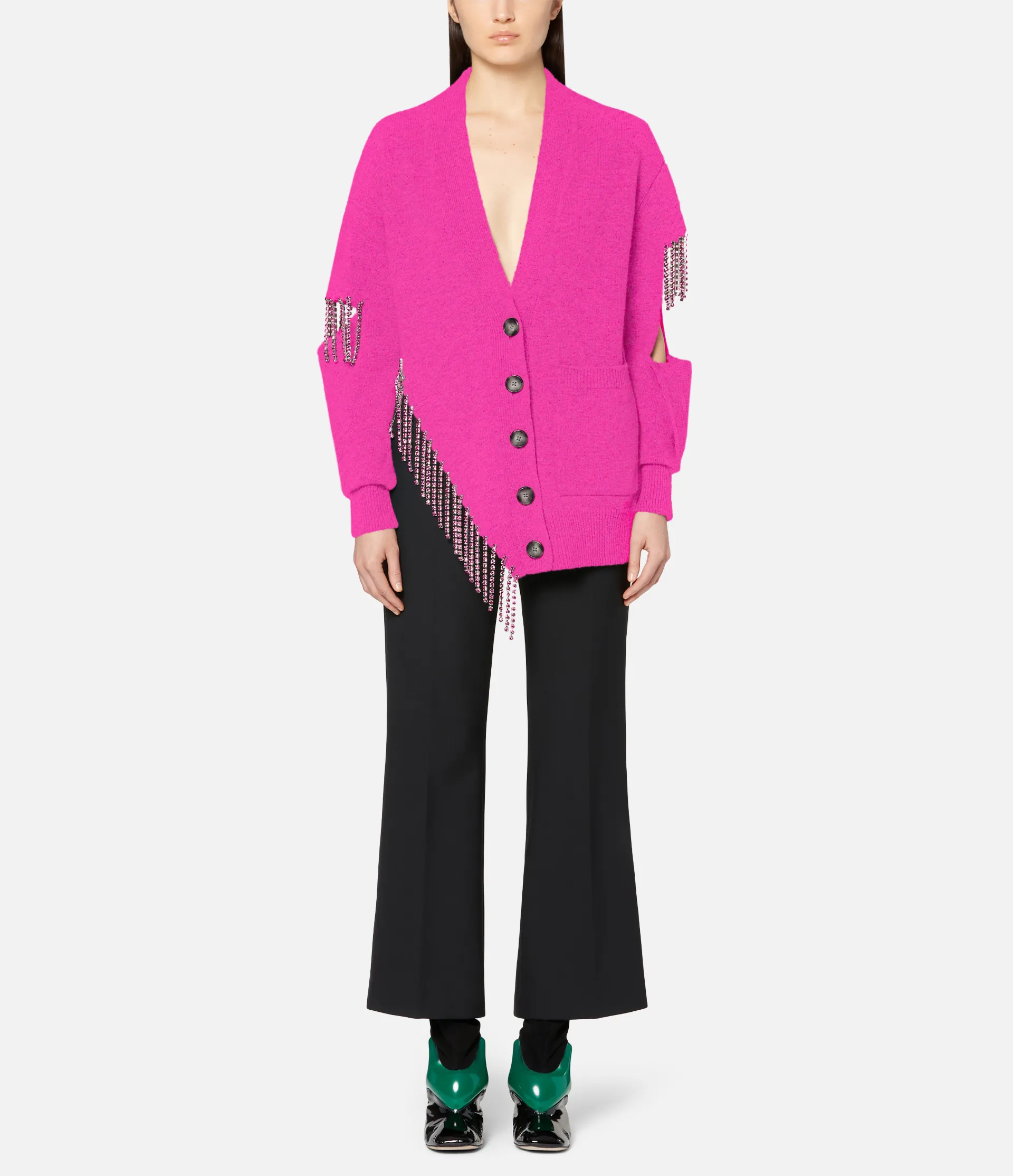 Crystal Cupchain Embellished Cardigan Christopher Kane