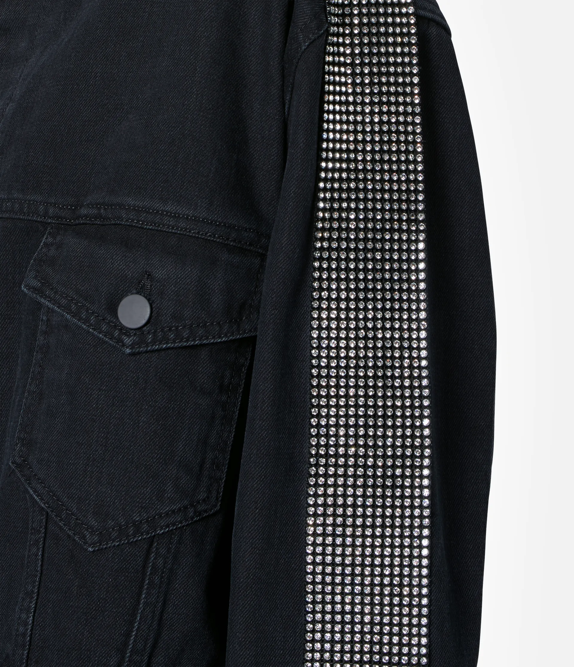 Crystal Embellished Denim Jacket Christopher Kane