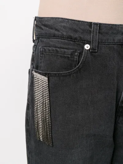 crystal fringe jeans