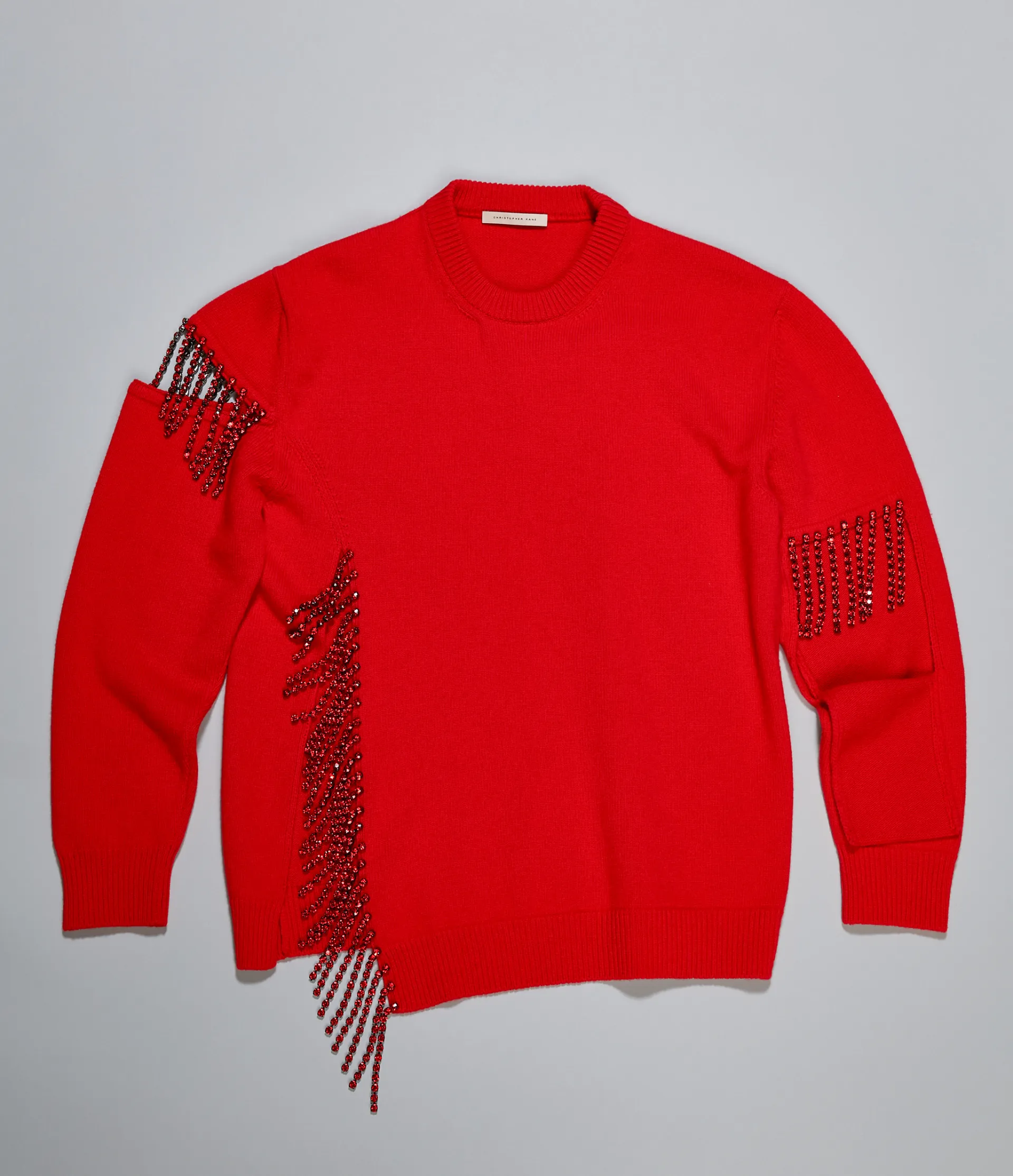 cut-out cupchain knitted sweater 