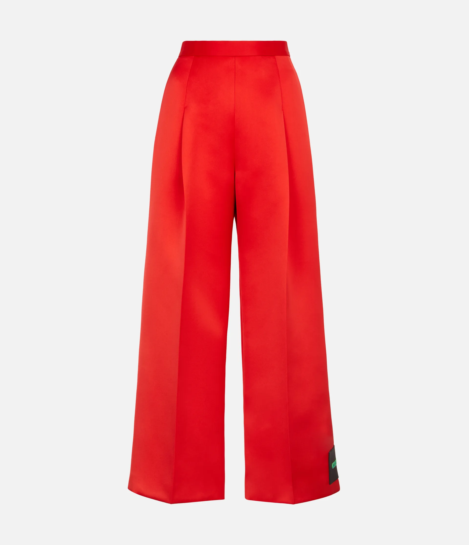 satin cropped trousers