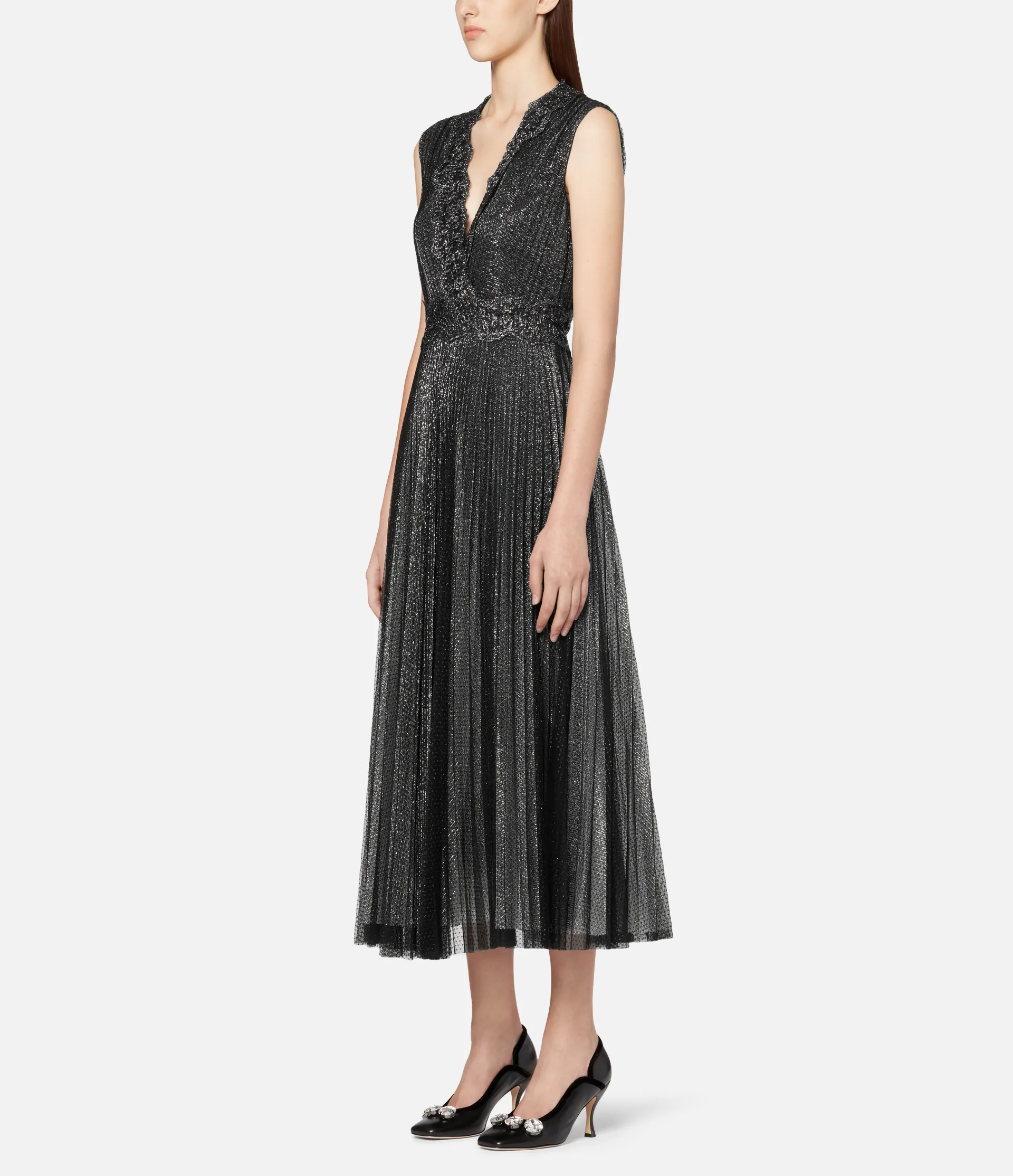 tulle pleated dress