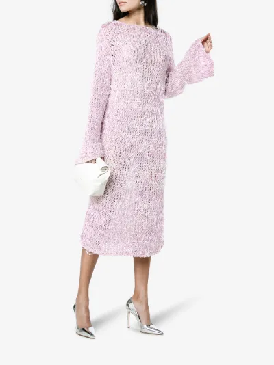 purple tweed dress