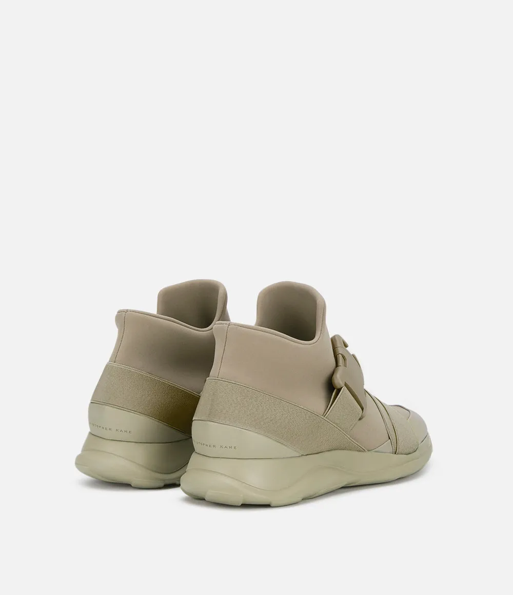 high top buckle sneakers