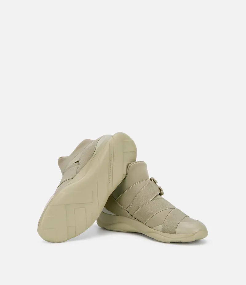 high top buckle sneakers
