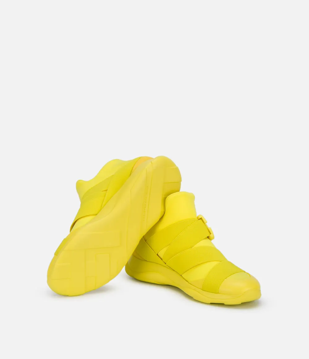 high top buckle sneakers