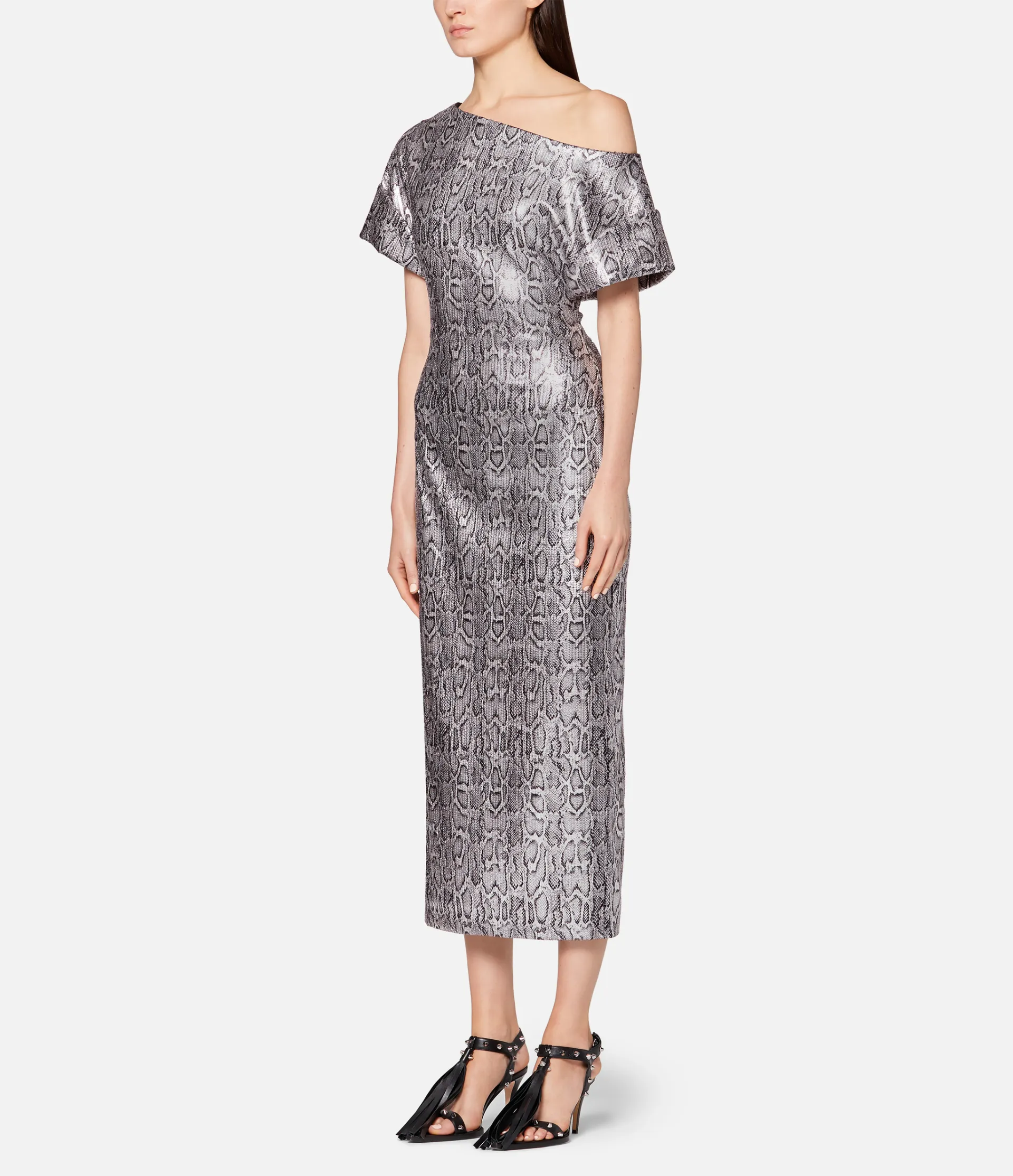 sequin snakeskin dress