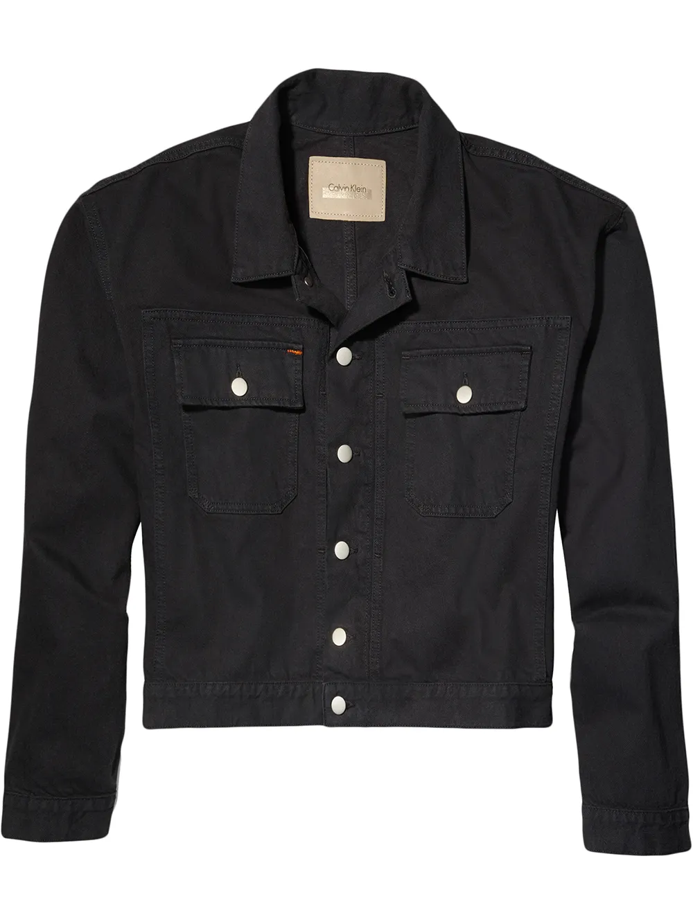 Black calvin best sale klein denim jacket