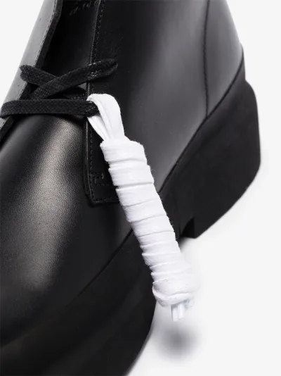 clarks originals black leather desert boot