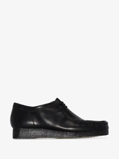 mens black leather wallabees