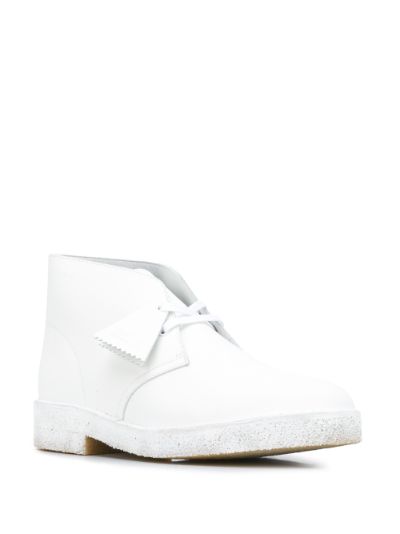 white desert clarks boot