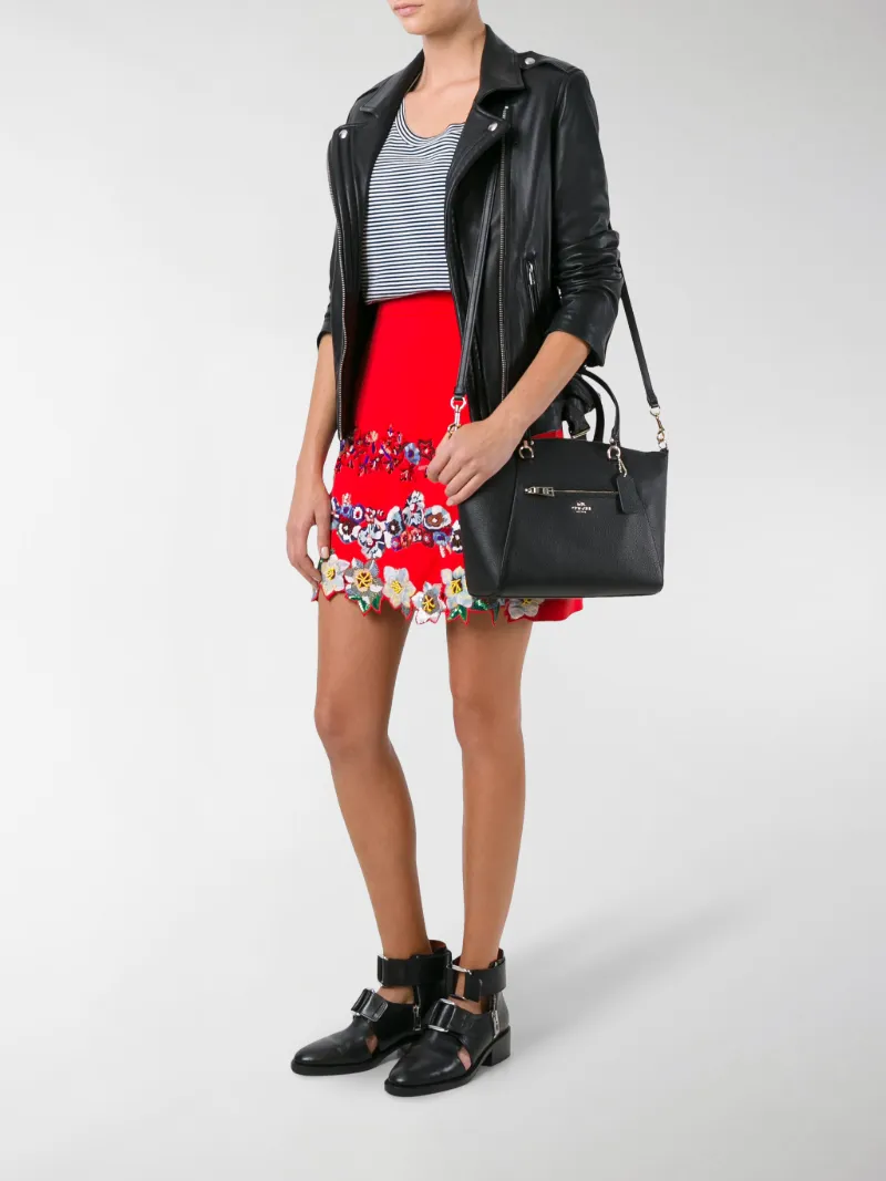 coach black prairie satchel