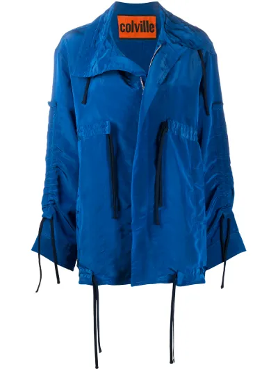 drawstring rain jacket