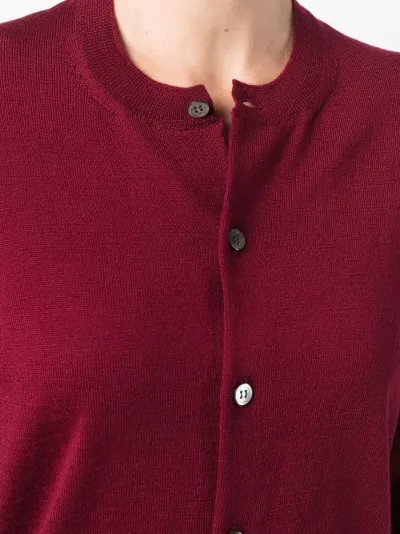 comme des garcons red cardigan