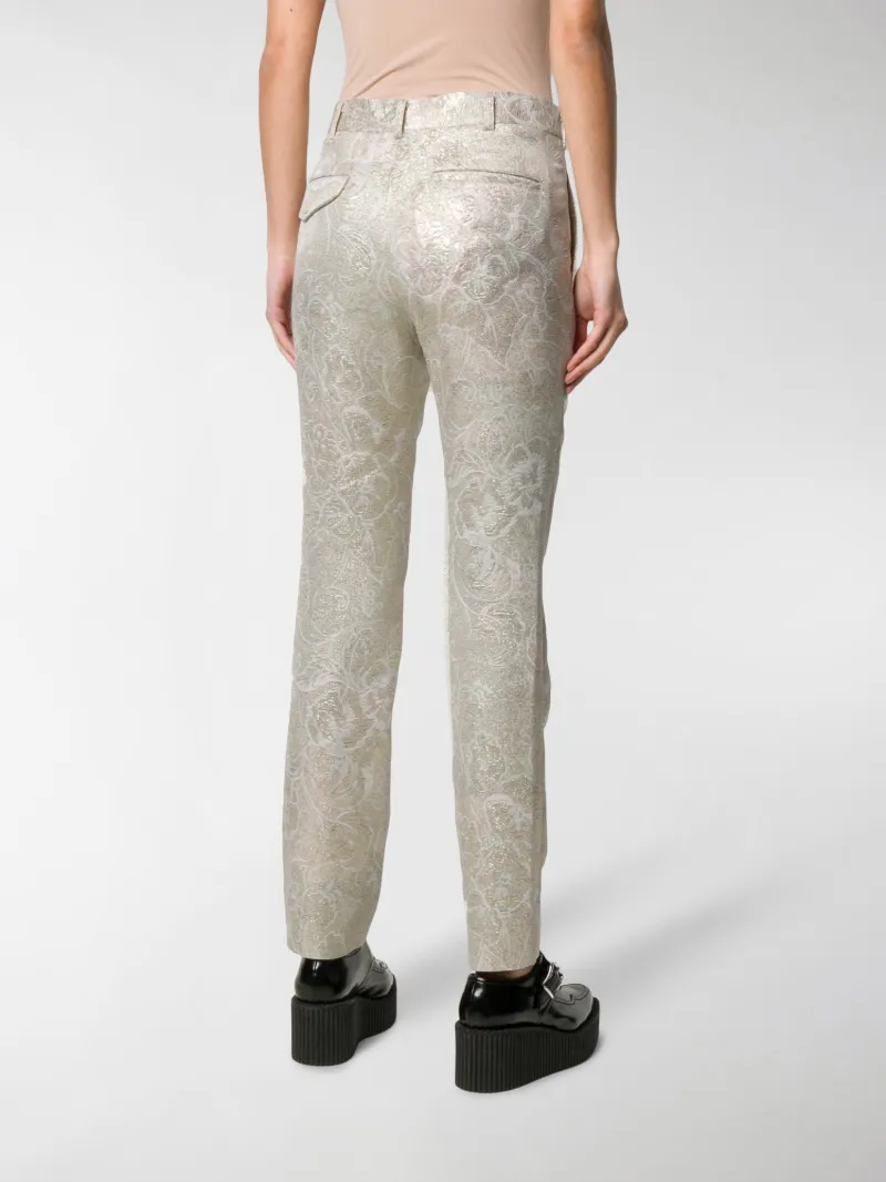 patterned skinny pants