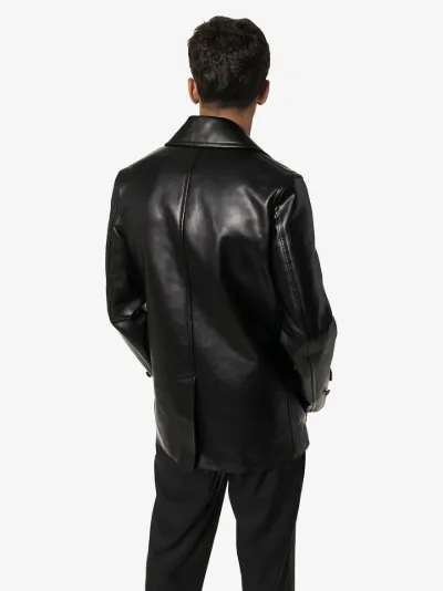 comme des garcons leather jacket