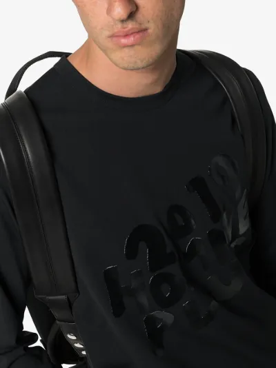 comme des garcons homme long sleeve logo tee