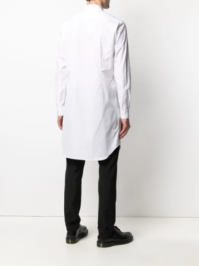 longline button up shirt