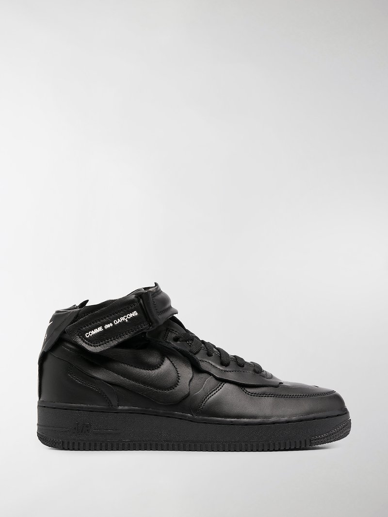 Comme Des Garçons Homme Plus x Comme des Garçons Air Force 1 Mid sneakers black | MODES